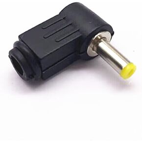DC 4.0x1.7mm Male Solder Connector, DC 4.0x1.7mm Male 90 Degree Right Angle DC Power Plug Solder Type DIY Connector Adapter
