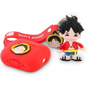 (1 Pack) BGAANM Airpods Pro 2nd Generation Case Cover with Doll and Keychain, Cute Skin Design Silicone Charging Case Protective Cover Accessories Compatible for Airpods pro 2 Case 2022 (Luffy)