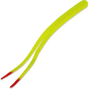 Creme Lure Split Tail Trailer, Hot Tip, Chartreuse, 6-Pack