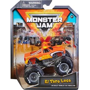 Monster Jam, Official El Toro Loco Monster Truck, Die-Cast Vehicle, True Heavy Metal Series, 1:64 Scale, Kids Toys for Boys Ages 3 and up