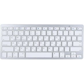 Zopsc Ultra Thin Keyboard, Splashing Proof Russian Arabic English Bilingual Language Keyboard, Stylish Ergonomic Ultra Slim Full Size Bluetooth Keyboard for Computer (Russian)