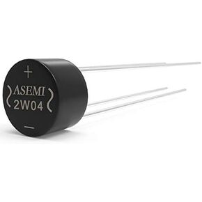 (Pack of 20 Pieces) ASEMI 2W04/2W04G Through Hole Rectifier Bridge WOB-4 Package 2A400V for Adapter…