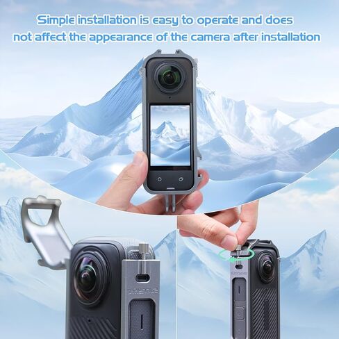 أوودا قفص لـ Insta360 x4 ، حامل الحماية من إطار الأداة المساعدة للألومنيوم لـ Insta360 x4 مع غطاء عدسة السيليكون ، حذاء بارد مدمج في in Kuwait
