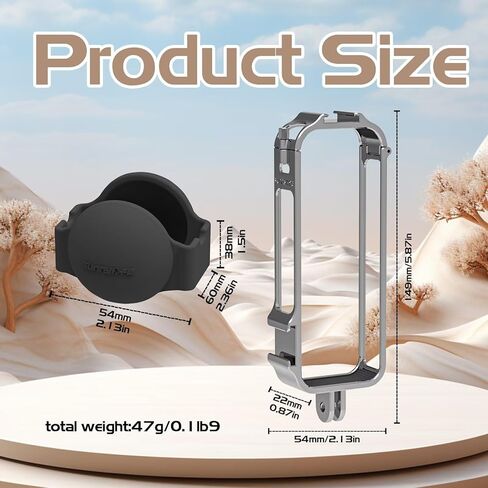أوودا قفص لـ Insta360 x4 ، حامل الحماية من إطار الأداة المساعدة للألومنيوم لـ Insta360 x4 مع غطاء عدسة السيليكون ، حذاء بارد مدمج في in Kuwait