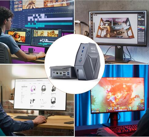 GH9 Mini PC ، 32GB RAM 1TB M.2 NVME MINI Gaming PC PC Intel Core I9 12900H (14 C/20T حتى 5.0 جيجا هرتز) أجهزة كمبيوتر سطح المكتب Mini Windows 11pro ، HDMI 4K/DP 8K/TYPE C/TRIPLE/WIFI 6/BT5 .0 in Saudi Arabia