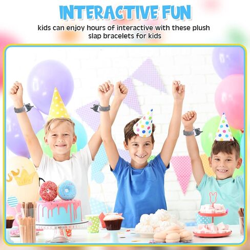 6 Pieces Shark Slap Bracelets Stuffed Animal Slap Band Party Favors Plush Slap Bracelets Bulk for Kids Party Favors Birthday Gifts in Saudi Arabia
