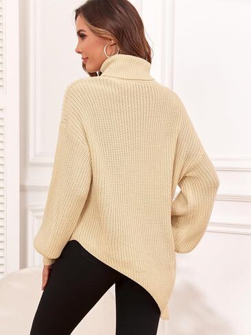 ZAFUL Women Christmas Sweater Oversized Pullover Sweaters Casual Loose Long Sleeve Knit Tops in Kuwait