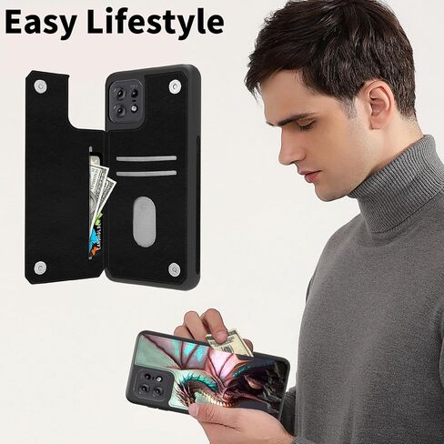 لـ Moto G Stylus 5G 2021 Wallet Wallet مع حامل البطاقة ، وفتحات بطاقات PU Leather و Card Card Double Clasp Case Motorola Moto G Stylus 5G 2021 ، Butterfly in Kuwait