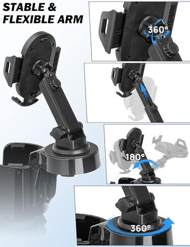 حامل هاتف Joytutus Cup للسيارة ، حامل الهواتف المحمولة لكأس السيارة للسيارة ، محول حامل كأس كبير للسيارة مع دوران 360 درجة ، متوافق مع iPhone ، Samsung (2 عبوة) in Kuwait