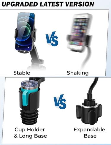 حامل هاتف Joytutus Cup للسيارة ، حامل الهواتف المحمولة لكأس السيارة للسيارة ، محول حامل كأس كبير للسيارة مع دوران 360 درجة ، متوافق مع iPhone ، Samsung (2 عبوة) in Kuwait
