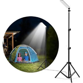 Camping Light,1680 Lumen Portable Light, LED Barbecue Lamp, Work Lights with Stand for Camping, Adjustable Metal Telescoping Tripod 6Ft, USB Interface Powered