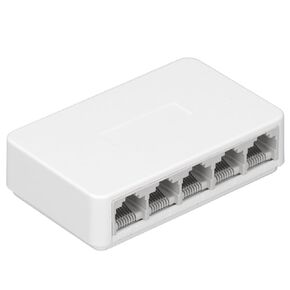 Ethernet Network Switch, 5 Port High Speed 1.0Gbps, MDI MDIX Automatic Stable Transmission Ethernet Splitter for Home (US Plug)
