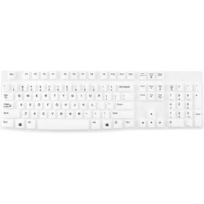 Keyboard Skin for Logitech K120 and MK120 Ergonomic Desktop USB Keyboard - US Layout,Waterproof Anti-Dust,Enhanced Protection and Durability (Pink)