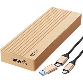 SAN ZANG MASTER M.2 NVMe SSD Enclosure Adapter, Aluminum 20Gbps USB C 3.2 Gen2x2 to NVME PCIe M-Key(B+M Key) Solid State Drive External Enclosure Support UASP Trim for 2230/2242/2260/2280