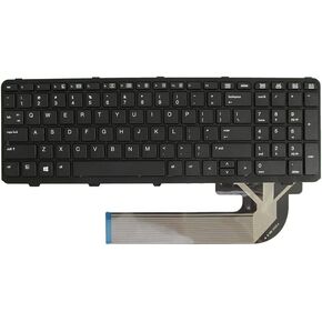 Abakoo New Keyboard Compatible with HP ProBook 450 G0 450 G1 455 G1 768787-001 768787-B31 727682-001 MP-12M73US-422 MP-12M7 721953-001 with Frame US Black
