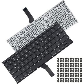 Keyboard (US English) + Screws Kit Replacement for MacBook Air 13" A1369 (Mid 2011) A1466 (Mid 2012 to Mid 2017)