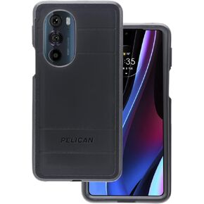 Pelican Voyager Series - Motorola Edge Plus 2022 Case [Wireless Charging Compatible] [Anti-Scratch] Heavy Duty Rugged Phone Case w/ Belt Clip Holster Kickstand [18FT MIL-Grade Drop Protection] - Black