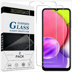 2 Pack Screen Protector for Samsung Galaxy A03s, Galaxy A03 Tempered Glass, Case Friendly, Bubble Free, Anti Scratch