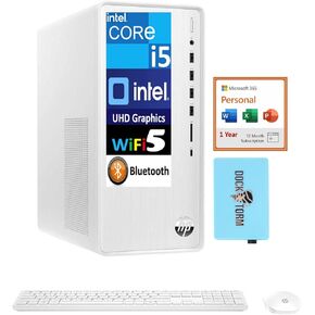 HP Pavilion TP01-3016 Everyday Value Desktop (Intel i5-12400, 64GB DDR4, 8TB PCIe SSD, Intel UHD 730, 310W PSU, WiFi 5, Bluetooth 4.2, Win 11 Home) w/MS 365 Personal, DKZ USB Port Expander