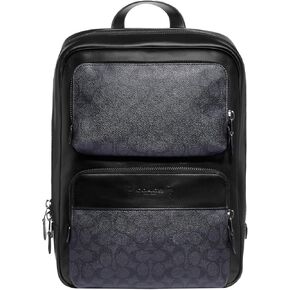 COACH Men's Signature Gotham Backpack, Charcoal/Black, Standard