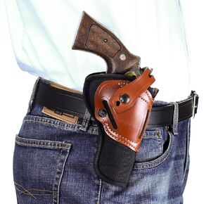 DeSantis The Wild Hog Hybrid Gun Holster, Fits S&W L Frame 4", Ruger GP100 4", Colt Python 4", Built from 1060D Senior Ballistic Nylon, Ambidextrous