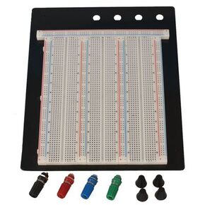 Jameco Valuepro BB-3T5D 2390-Point Solderless Breadboard, 3 Terminal Strip, 5 Bus Strip, 5.75" Width, 6.9" Length