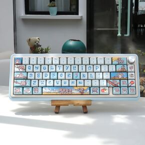 74 Keys PBT Keycaps Set Comet MDA Profile Dye Sublimation Gaming Keycaps Custom -cap keyout ansi keyout keycaps متوافقة مع لوحات المفاتيح الميكانيكية للكرز MX (Koala Keycaps)