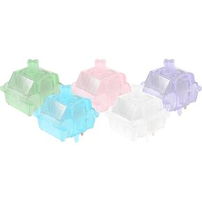 DUROCK Sea Glass Switches, DUROCK Linear Switches 62g Full Nylon Housing P3+ Stem RGB Pre-Lubed Keyboard Switches (Sea Glass Switches Pink, 70pcs)