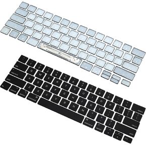 HAWSON US A2141 A2289 A2251 Keyboard Keycaps Keys Replacement for MacBook Pro Retina 16" Model A2141, 13" Model A2289 A2251 Key Cap 2019-2020 Year EMC 3347, EMC 3456, EMC 3348 (Black)