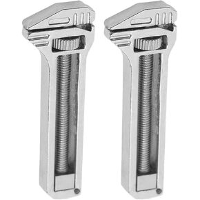 Compact Titanium Multi-tool, Mini Multitool Wrench Alloy Multi-tool for Everyday Prep, Multifunctional Bottle Opener Keychain, Adjustable Wrench for Outdoor Camping Hiking(2ps)
