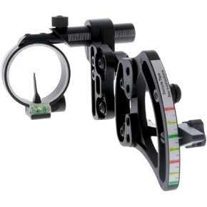 TRUGLO Pendulum 1-Pin Ultra-Lightweight Quiet Archery Hunting Treestand Bow Sight with Large Circular Field of View - Adjustable for Right & Left-Handed Shooters - LED Light Included