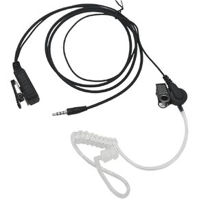 Ptt Mic Earpiece Acoustic Ear Piece Two Way Radio Headset for Hytera Walkie Talkie PNC550 PNC560 PNC360 PNC380 PNC380S PNC370SE9(Black,Wired)