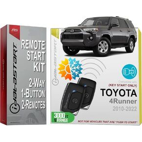 iDatastart 3000FT Range Remote Starter Kit for Toyota 4Runner (2010-2022) | 🗹 Key-Start Ignition Models (2-Way, 1-Button)