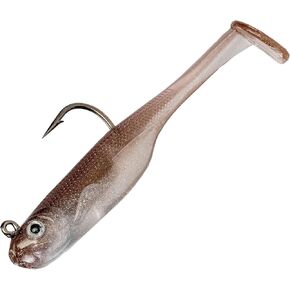 Strike King (SKHM318-611) Homing Minnow Fishing Lure, Pre-Rigged Soft Plastic Swimbait, Optimized for Live Sonar, Realistic Minnow Profile, 3-Inches, 1/8-Ounce, 3/0 Hook, 3-Pack, Reel Shad