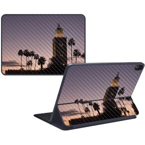 MightySkins Carbon Fiber Skin for Apple iPad Pro Smart Keyboard 12.9" (2018) - Marrakech - Protective, Durable Textured Carbon Fiber Finish - Easy to Apply, Remove, and Change Styles - Made in The USA