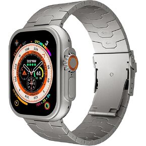 Titanium Band Compatible with Apple Watch Ultra/Ultra 2 Bands 49mm 46mm 45mm 44mm 42mm for men Business Lightweight Durable Metal Replacement Strap for Series 10 9 8 SE 7 6 5 4 3 2 1