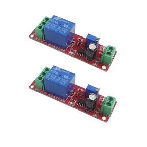 2PCS DC 12V NE555 Delay Timer Relay Switch Module 0 to 10 Seconds Adjustable for Automotive Control System Electrical Equipment