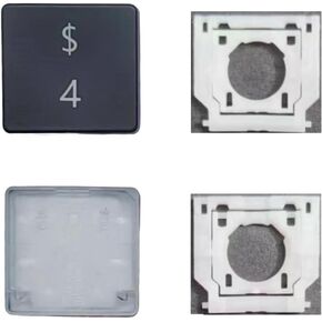 Replacement Digital 4 Keycap Keys and Hinges Compatible for Surface Laptop 3/4/5 13.5/15inch 1867 1868 1872 1873 1950 1951 1952 1953 Keyboard 4 Key Cap (Black)