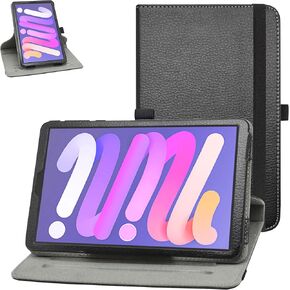 MAMA MOUTH for iPlay60 Mini Pro Case,360 Degree Rotary Stand with Cute Pattern Cover for DOOGEE T20 Mini/T20 Mini Pro/ALLDOCUBE iPlay 50 Mini Pro NFE/iPlay 60 Mini Pro 8.4" Tablets,Black