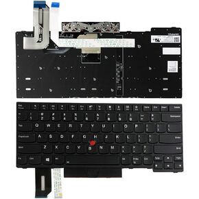 Suyitai Replacement for Lenovo ThinkPad E480 T480s L480 L380 T490 E490 E495 T495 L390 L490 T490 P43s T490/ L380 L390 Yoga 01YP360 01YP52 01YP280 01YP440 SN20P33310 PK131668200 US Backlit Keyboard