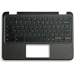 Rinbers Laptop Palmrest Upper Case with Keyboard Without Touchpad Assembly Replacement for Dell Chromebook 11 3100 P29T PN: 0TK87M