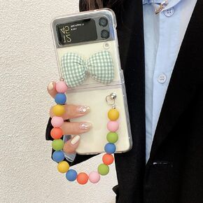 Compatible with Samsung Galaxy Z Flip 3 Case for Women with Strap, Cute Case for Galaxy Z Flip 3 with Lanyard, Pretty Girls Case for Samsung Z Flip 3 5G 2021