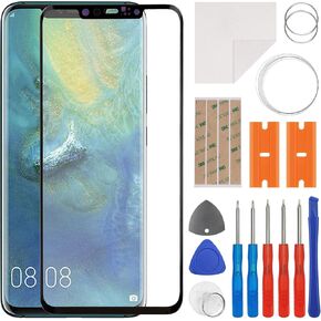Front Screen Glass Outer Panel Lens Replacement +OCA Compatible with Huawei Mate 20 Pro (No LCD Screen and Touch Digitizer) with Repair Kit