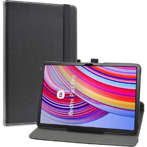 متوافق مع علبة Xiaomi Redmi Pad Pro ، حالة Poco Pad ， Onn 12.1 Case Pro Case ، 360 درجة تدور الغطاء PU لـ Xiaomi Redmi Pad Pro/Xiaomi Poco Pad/ONN. 12.1 Tablet Pro 2024 ، Black