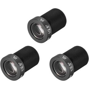 UXCELL 3 PCS CCTV Camera Lens 12 مم طول بؤري 5MP F2.0 1/3 بوصة زاوية عريضة لكاميرا CCD