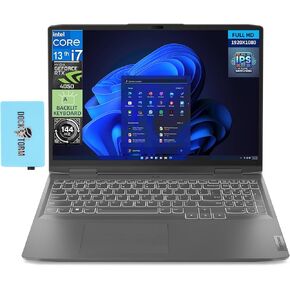 Lenovo LOQ 16.0" 144 Hz IPS WUXGA Gaming Laptop (10-Core Intel i7-13620H, 64GB DDR5, 1TB PCIe SSD, GeForce RTX 4050 6GB, Backlit KYB, WiFi 6, Bluetooth 5.2, HD Webcam, Win 11 Home) w/Dockztorm Hub