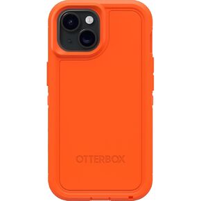 OtterBox iPhone 15, iPhone 14, and iPhone 13 Defender Series XT Case - High Visibility (Orange), screenless, Rugged, Snaps to MagSafe, Lanyard Attachment (Ships in polybag)