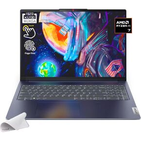 Lenovo IdeaPad 5 Slim - 16" WUXGA (1920 x 1200) Touchscreen Laptop - 8Cores AMD Ryzen 7 8845HS - 16GB LPDDR5x-6400 Memory - 2TB PCIe SSD - Windows 11 Home - Fingerprint - w/Mouse Pad