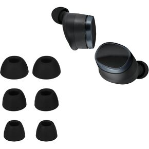 kwmobile 6X Replacement Ear Tips Compatible with Bowers & Wilkins Pi8 - Silicone Tips for Earphones - Black