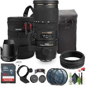 Sigma apo 70-200mm f/2.8 ex dg os hsm lens for nikon f bundle مع علبة العدسة + بطاقة ذاكرة 32 جيجابايت + قارئ بطاقة USB ، sd/microsd + المزيد in Kuwait